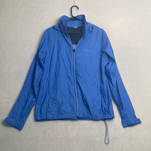 Columbia Switchback III Jacket Women's Size S/M Harbor Blue Hooded Packable